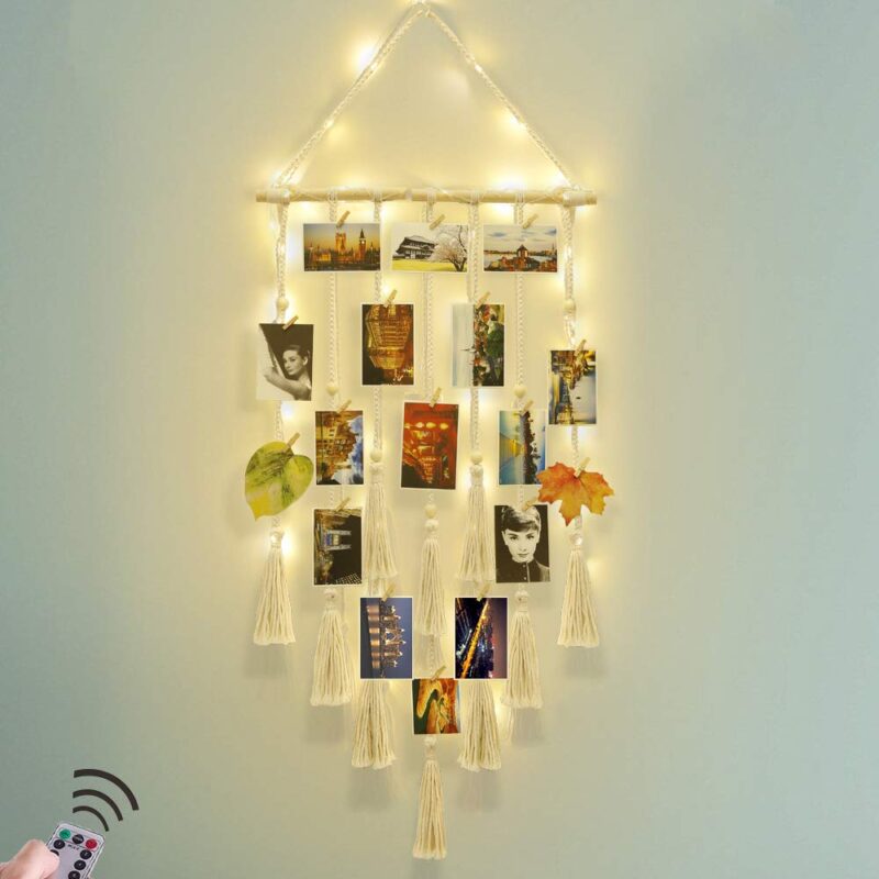 Homecor Macrame Wall Decor Photo Display