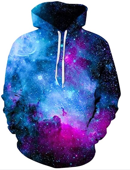 3D Novelty Graphic-Print Galaxy Hoodies Pullover Sweatshirt