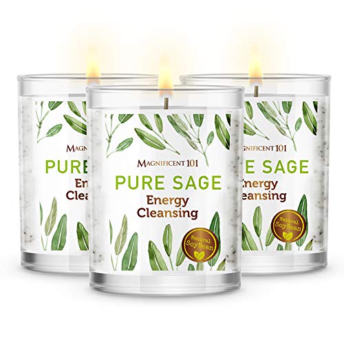 MAGNIFICENT101 Pure Sage Smudge Candles