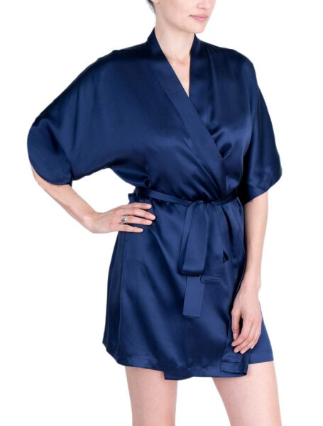 OSCAR ROSSA Luxury Silk Sleepwear Robe 