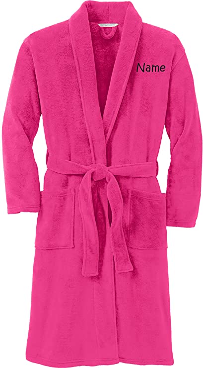 personalized microfleece robe