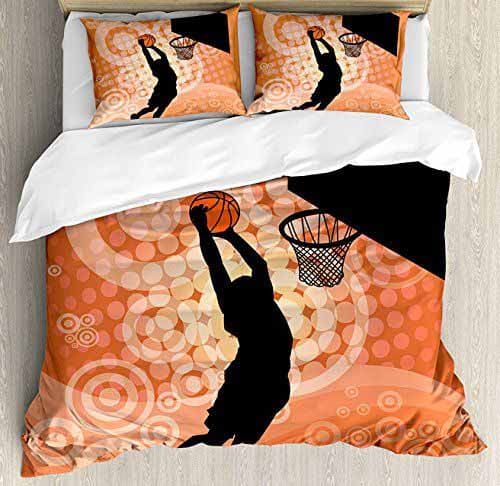 Black Basketball Pattern Bedding