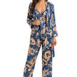 floral silk pajamas
