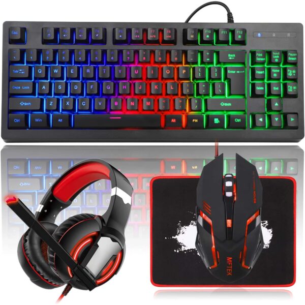 MFTEK RGB Rainbow Backlit Gaming Keyboard