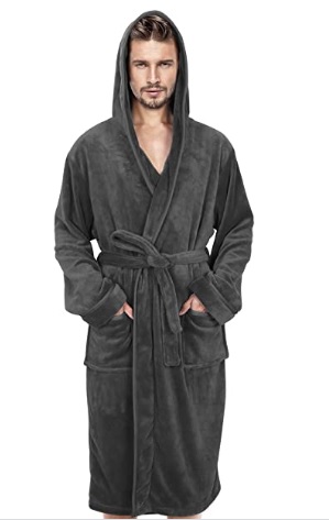 NY Threads Plush Long Bathrobes for Men