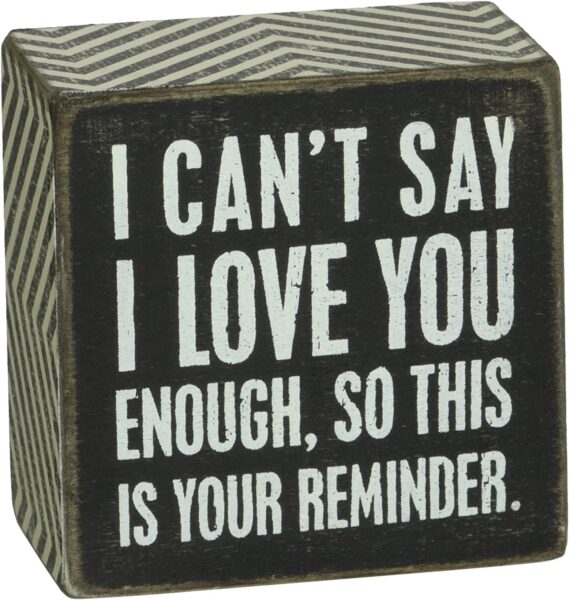 romantic gift ideas for boyfriend - Chevron Trimmed Box Sign