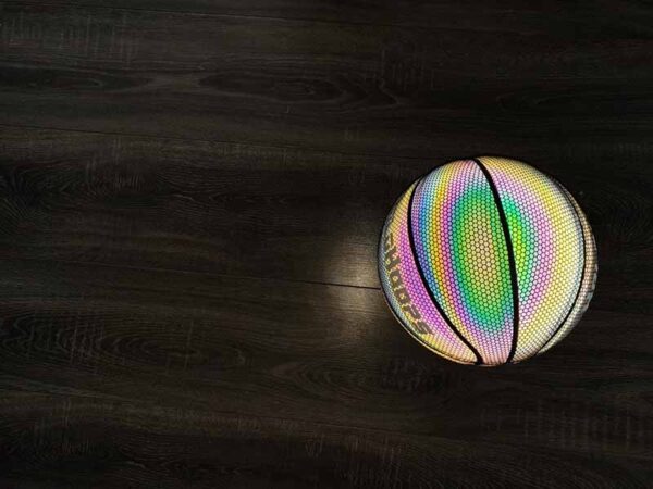 Reflective Glowing Holographic Basketball