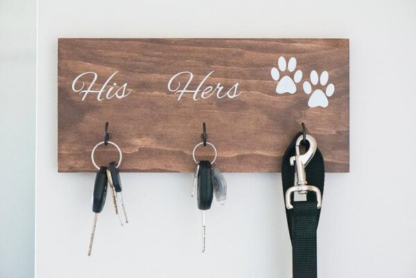 CypressandWhim Dog Lover Leash & Key Hook