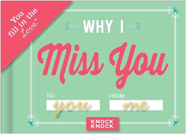 romantic wedding gifts for couples - why I miss you journal