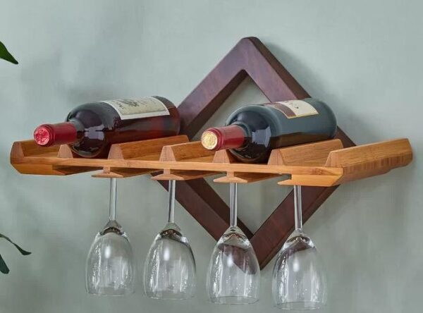 gifts for girlfriend's parents-Wall Mounted Wine Rack