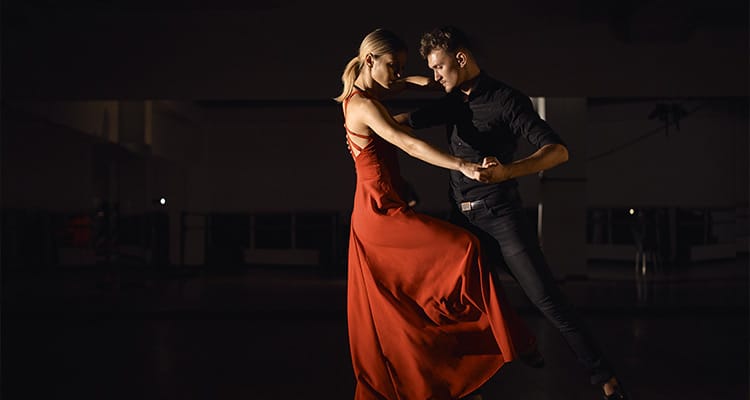couple doing salsa dance together