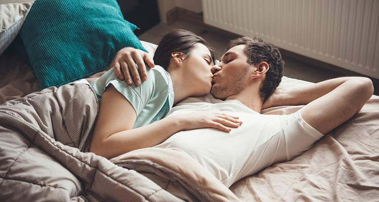 Wife kissing her ex boyfriend
