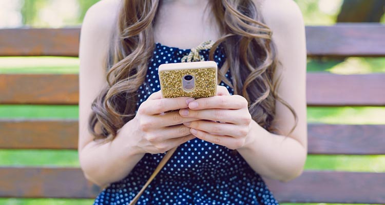 Girl with phone