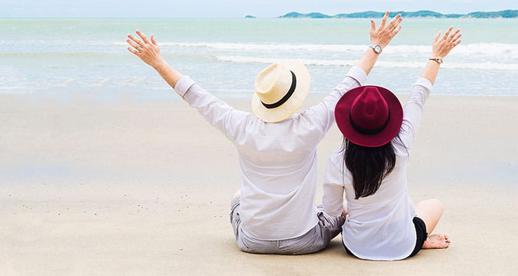 young couple on vacation