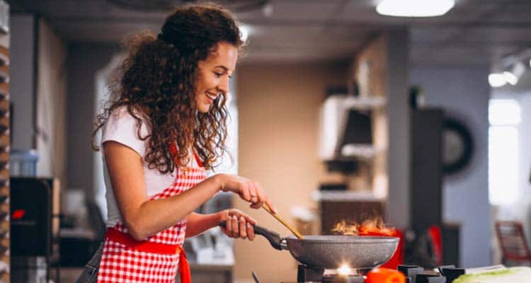 Woman cooking
