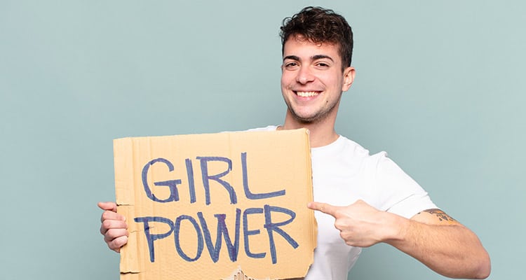 Young man smiling cheerfully