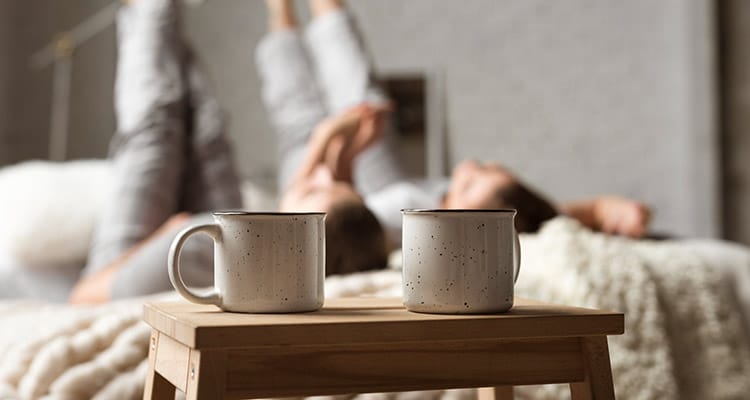 A bed table