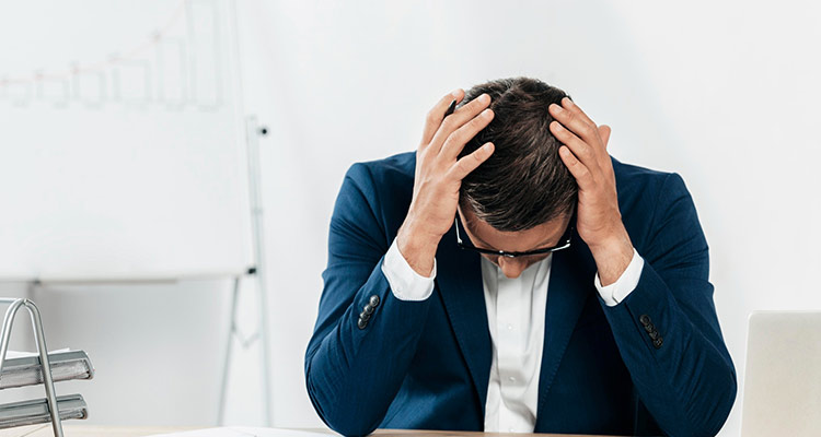 Man in stress