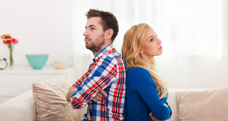 Couple not talking