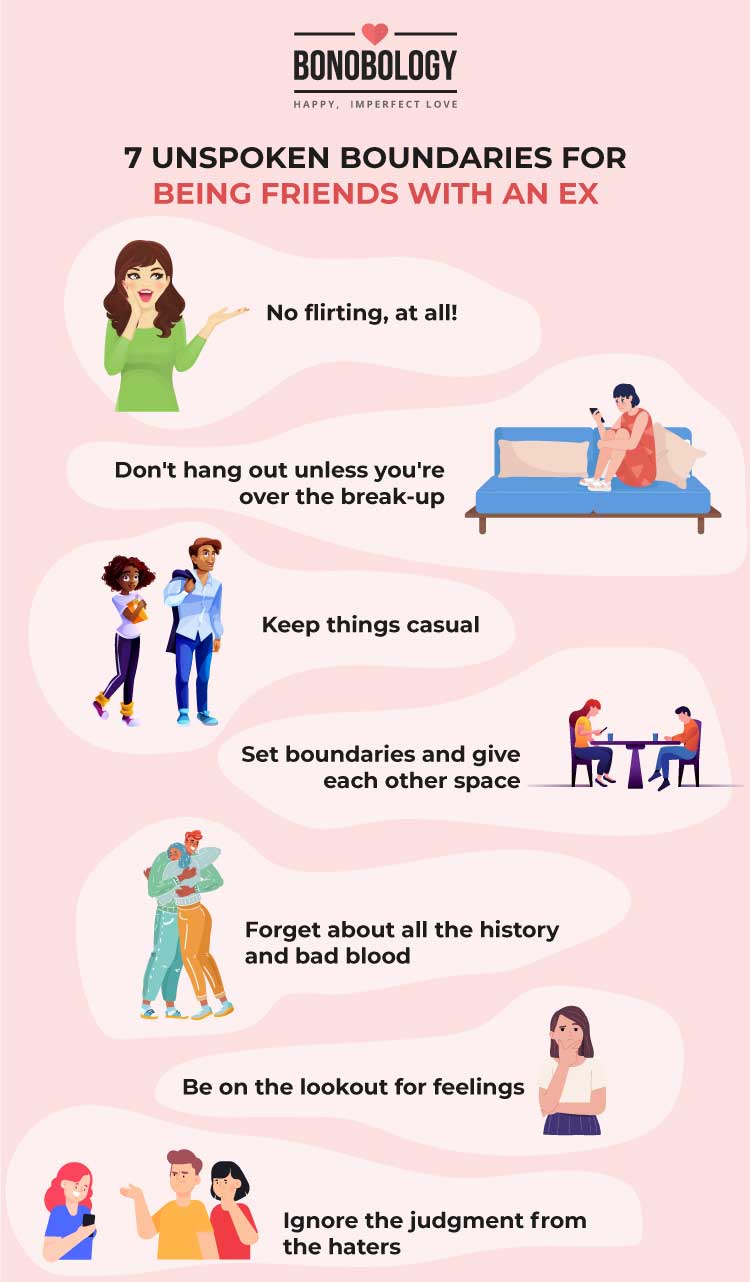 Límites tácitos para ser amigo de un ex (infografía)