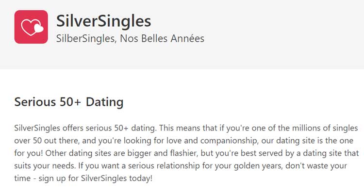 silver singles - dating for 60 plus