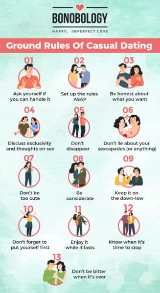 infographic on rules of casual dating