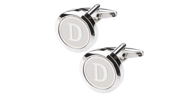 valentines gift ideas for him Dannyshi classic stainless steel 26 alphabet initial letter cufflinks