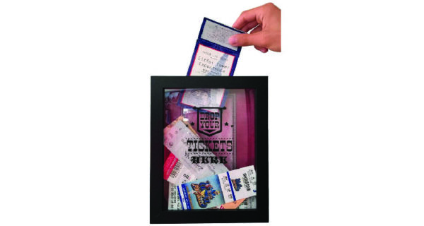gifts for hallmark movie lovers- ticket shadow box 