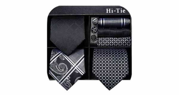 vday gifts for husband tie and pocket square set