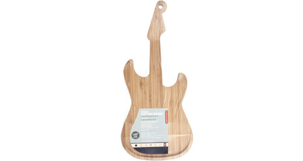 personalized gifts for musicians- guitar shaped chopping board