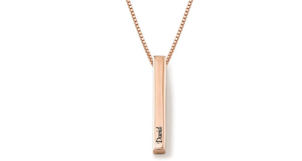 first wedding anniversary gift: Pillar bar necklace