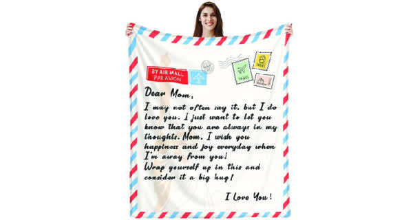 Birthday gifts for mom: Blanket with message