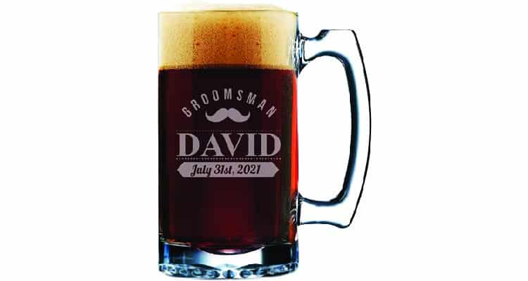 groomsmen proposal message beer mug
