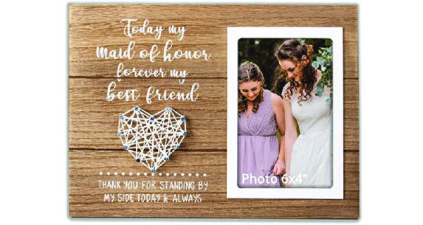 maid of honor thank you gift - picture frame