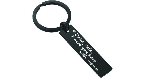 birthday gift for fiance - keychain with message