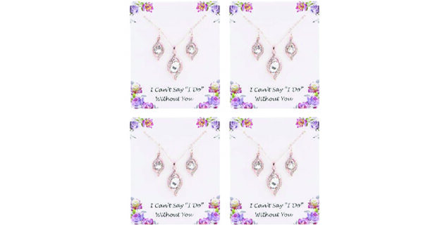 bridesmaid thank you gift ideas - necklace earring set
