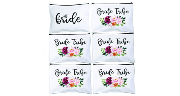 bridesmaid thank you gift ideas - floral make up pouch
