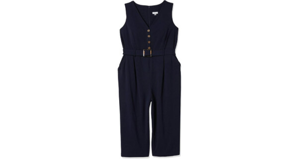 plus size date outfits - belted jumpsuit