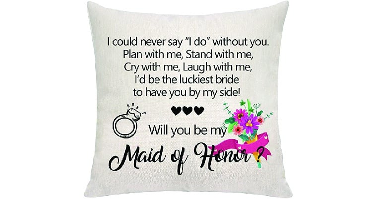 bridesmaid proposal ideas throw pillow cover