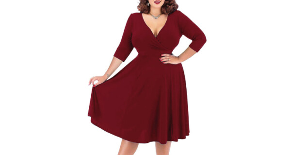 date night outfit ideas plus size - red dress