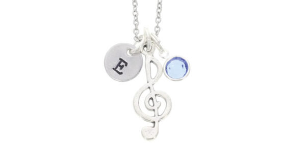 cool gifts for music lovers- treble necklace