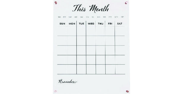 best gifts for minimalists - acrylic calendar