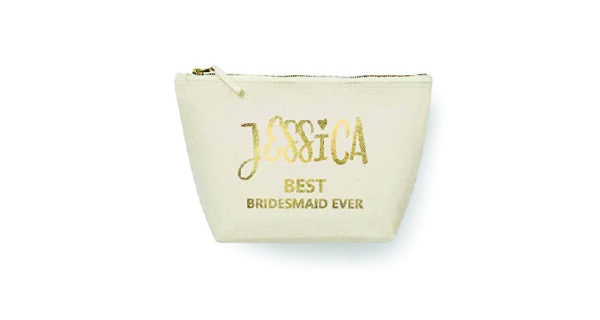 bridesmaid thank you gift ideas - makeup bag