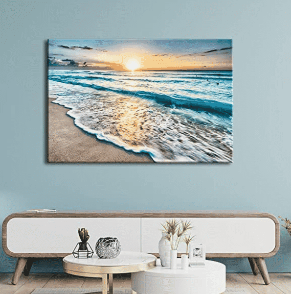 birthday gifts for beach lovers - sunrise canvas