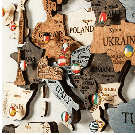 romantic wedding gifts for couples - travel map