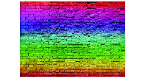 Pride decorations: Brick wall