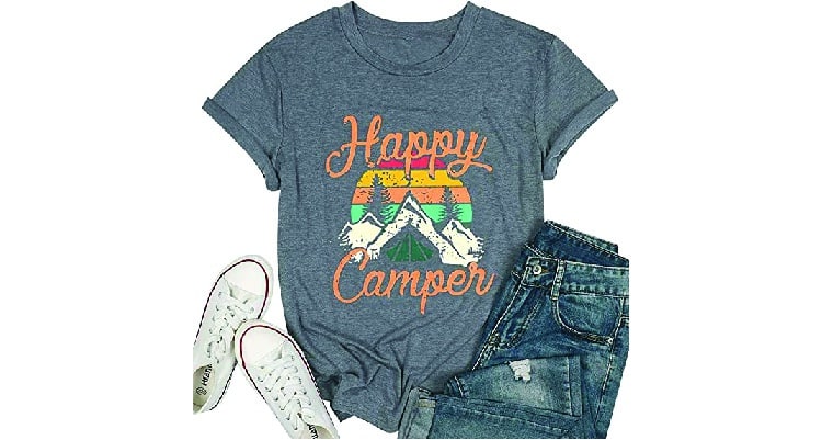 35 Useful Gift Ideas for Camping Lovers and Outdoorsy People - camper tee