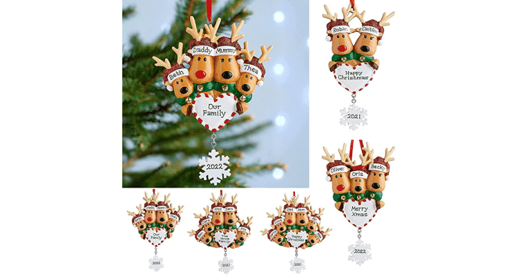 Personalized Reindeer Christmas ornament-family tree Christmas gifts