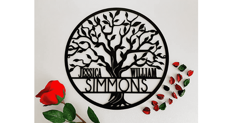 Customized front door sign-personalized family tree gifts