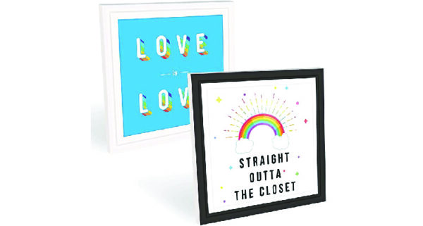 Gay pride decorations: Ceramic plaques